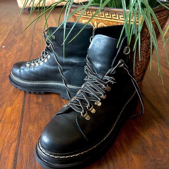 Urban Outfitters Shoes - Urban Outfitters Real Leather Grunge Combat Lace Up Boots
